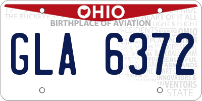 OH license plate GLA6372