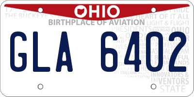 OH license plate GLA6402