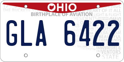 OH license plate GLA6422