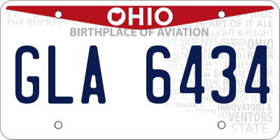 OH license plate GLA6434