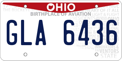 OH license plate GLA6436