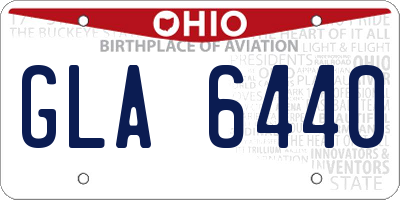 OH license plate GLA6440