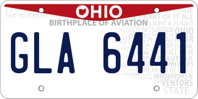 OH license plate GLA6441