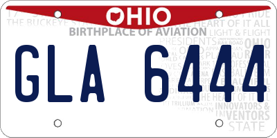 OH license plate GLA6444