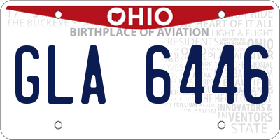 OH license plate GLA6446