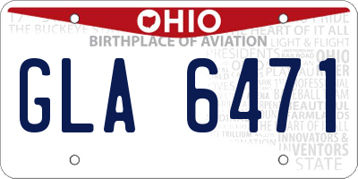 OH license plate GLA6471