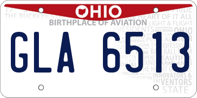 OH license plate GLA6513