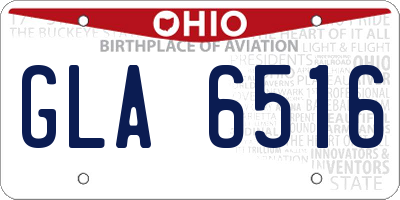 OH license plate GLA6516