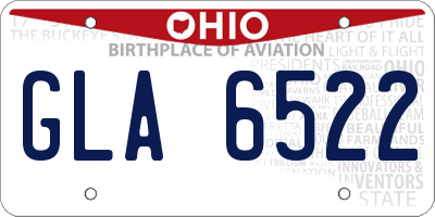 OH license plate GLA6522
