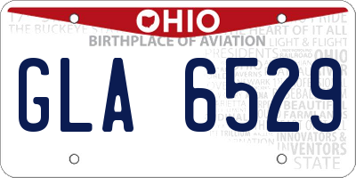 OH license plate GLA6529