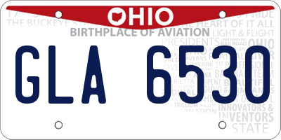 OH license plate GLA6530