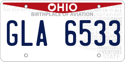 OH license plate GLA6533