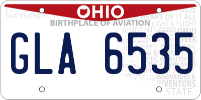 OH license plate GLA6535