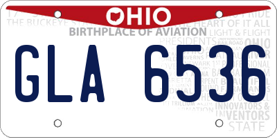 OH license plate GLA6536