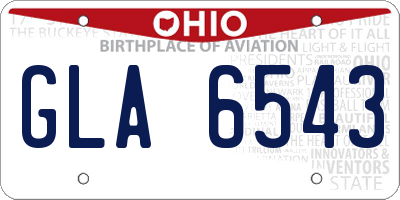OH license plate GLA6543
