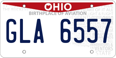 OH license plate GLA6557