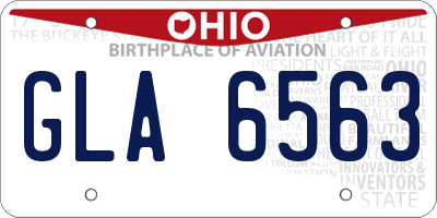 OH license plate GLA6563
