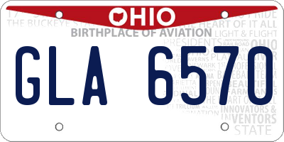 OH license plate GLA6570