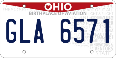 OH license plate GLA6571