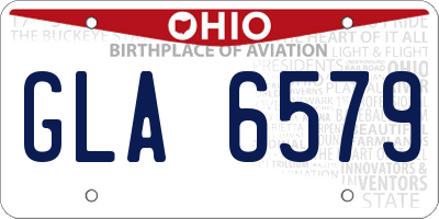 OH license plate GLA6579