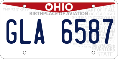 OH license plate GLA6587
