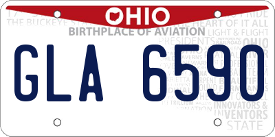 OH license plate GLA6590