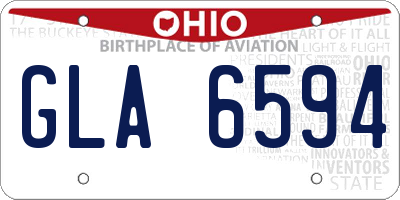 OH license plate GLA6594