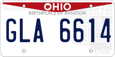 OH license plate GLA6614