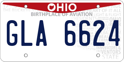 OH license plate GLA6624