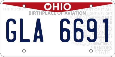 OH license plate GLA6691