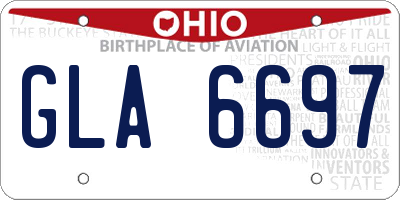 OH license plate GLA6697