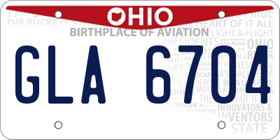 OH license plate GLA6704