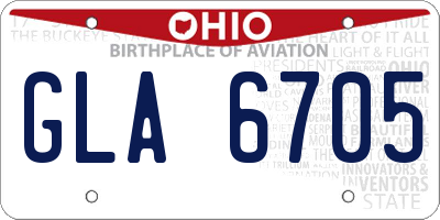 OH license plate GLA6705
