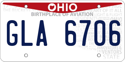 OH license plate GLA6706