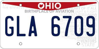 OH license plate GLA6709