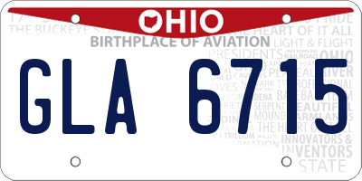 OH license plate GLA6715