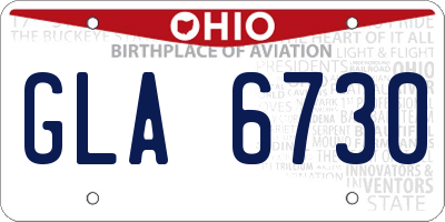 OH license plate GLA6730