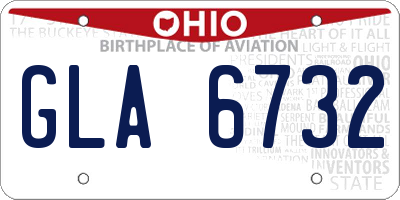 OH license plate GLA6732
