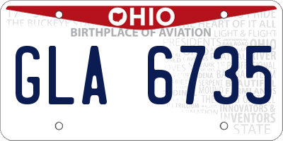OH license plate GLA6735