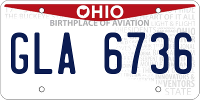OH license plate GLA6736