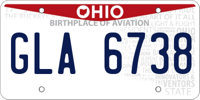 OH license plate GLA6738