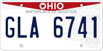 OH license plate GLA6741