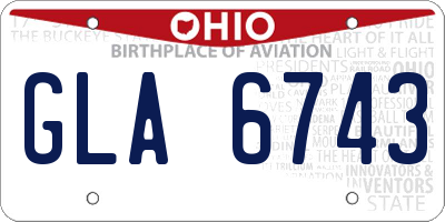 OH license plate GLA6743