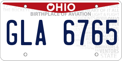 OH license plate GLA6765