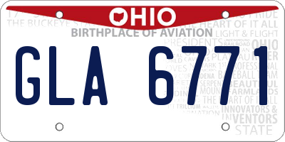 OH license plate GLA6771