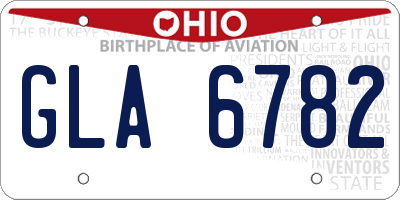 OH license plate GLA6782