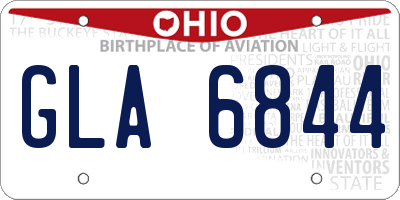 OH license plate GLA6844