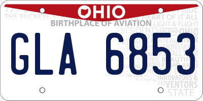 OH license plate GLA6853