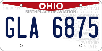 OH license plate GLA6875