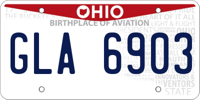 OH license plate GLA6903
